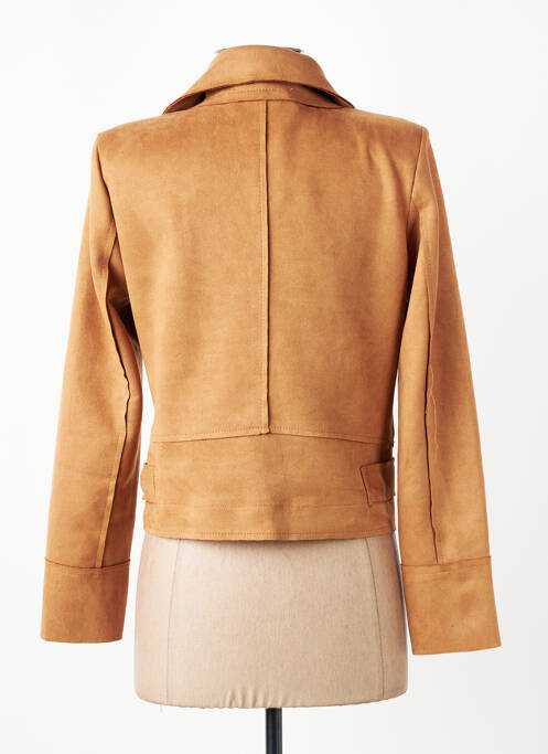 Veste casual tissage suedine marron OXXYZEN femme