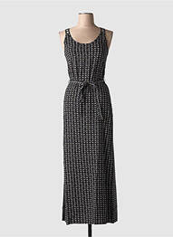 Robe longue sans manche sans manche noir COTON DU MONDE femme