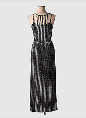 Robe longue tissage popeline sans manche noir COTON DU MONDE femme