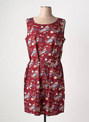Robe courte sans manche sans manche rouge COTON DU MONDE femme