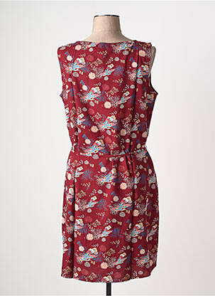 Robe courte sans manche sans manche rouge COTON DU MONDE femme