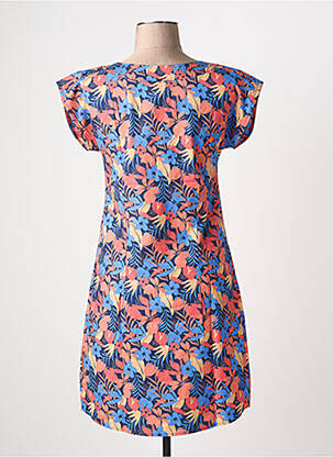 Robe courte manches courtes manches courtes bleu COTON DU MONDE femme