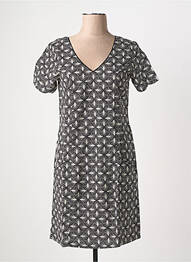 Robe courte manches courtes manches courtes noir COTON DU MONDE femme