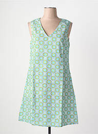 Robe courte sans manche sans manche bleu COTON DU MONDE femme
