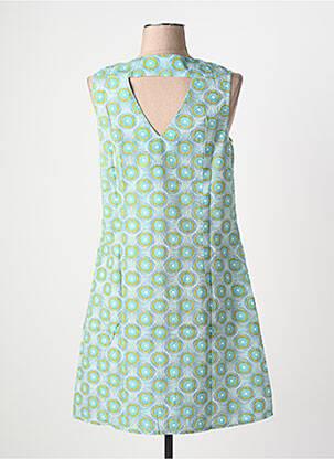 Robe courte sans manche sans manche bleu COTON DU MONDE femme