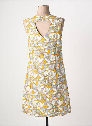 Robe courte sans manche sans manche jaune COTON DU MONDE femme
