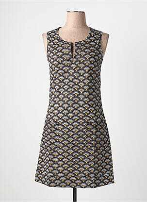 Robe courte sans manche sans manche noir COTON DU MONDE femme