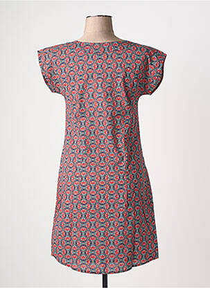 Robe courte manches courtes manches courtes rose COTON DU MONDE femme