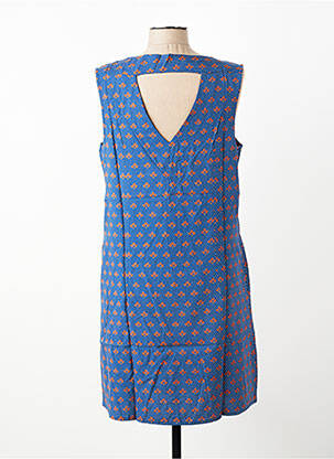 Robe courte sans manche sans manche bleu COTON DU MONDE femme