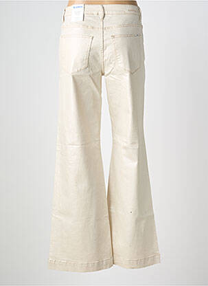 Pantalon large fermeture zippée sous rabat boutonné taille normale beige GARCIA femme