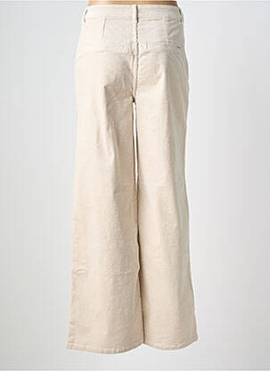 Pantalon large fermeture zippée sous rabat boutonné taille normale beige GARCIA femme