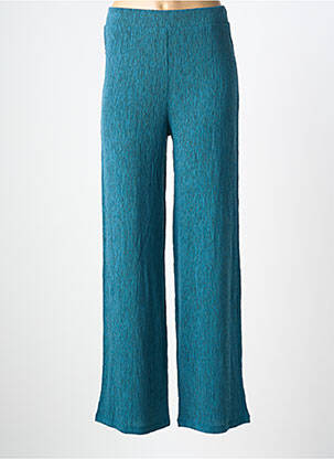 Pantalon large tissage crêpe taille normale bleu GARCIA femme