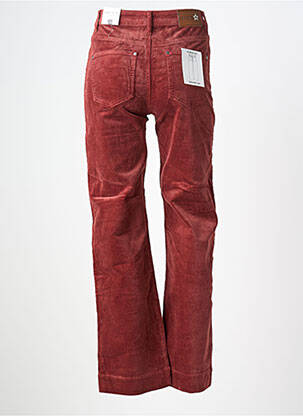 Pantalon droit stretch taille normale rouge KAROSTAR femme