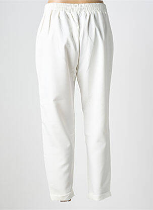 Pantalon droit stretch taille normale blanc CHRISTY femme