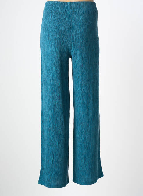 Pantalon large tissage crêpe taille normale bleu GARCIA femme