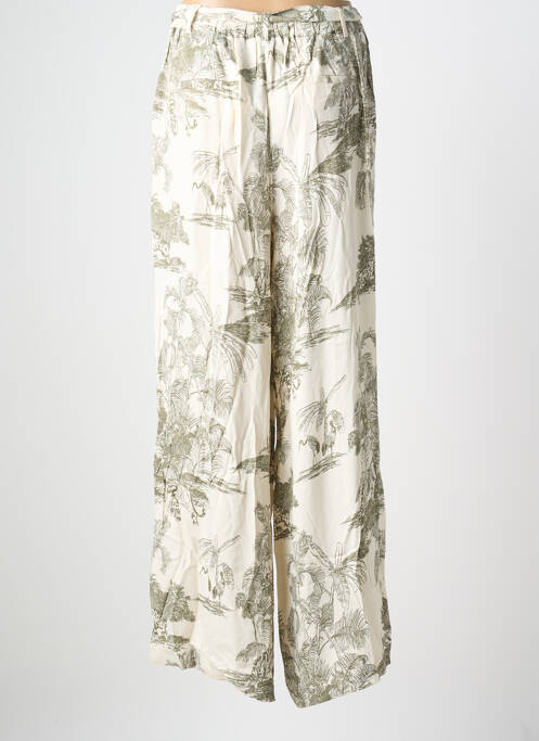 Pantalon large tissage popeline taille normale blanc MORE & MORE femme