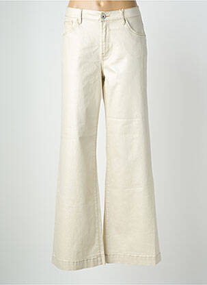Pantalon flare coupe évasée beige GARCIA femme