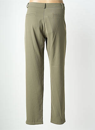 Pantalon 7/8 fermeture zippée sous rabat boutonné taille normale vert SIGNE NATURE femme