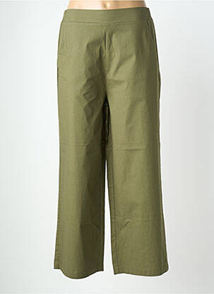 Pantalon droit taille élastique vert MORE & MORE femme