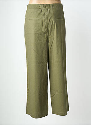 Pantalon droit taille élastique vert MORE & MORE femme