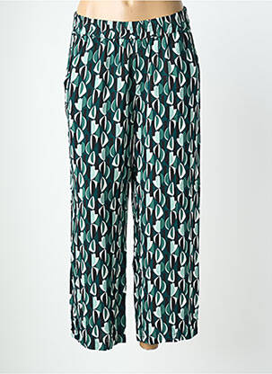 Pantalon droit taille élastique vert SUZA femme