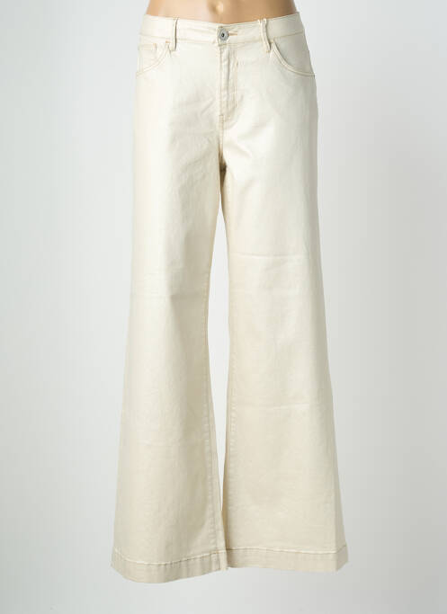 Pantalon flare coupe évasée beige GARCIA femme