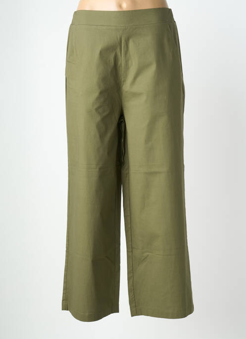 Pantalon droit taille élastique vert MORE & MORE femme