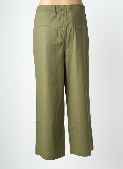 Pantalon droit taille élastique vert MORE & MORE femme