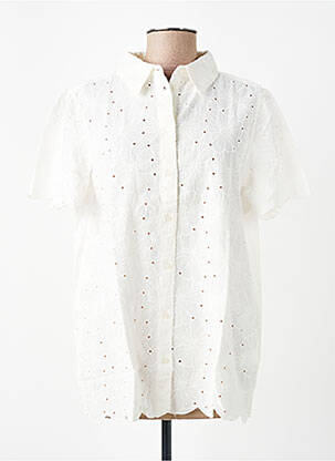 Chemisier manches courtes manches courtes blanc GARCIA femme