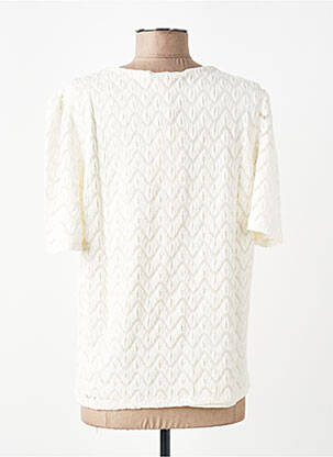 Top stretch manches courtes blanc GARCIA femme