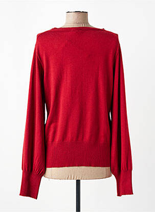 Pull col rond manches longues rouge MORE & MORE femme