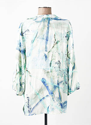 Blouse tissage popeline manches 3/4 blanc SUZA femme