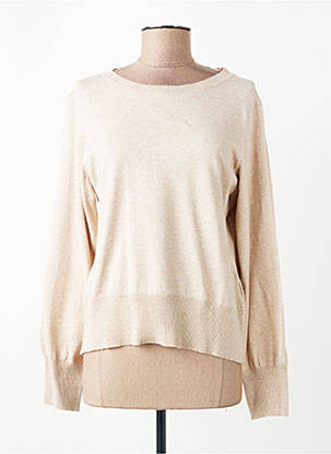 Pull coupe droite manches longues beige MORE & MORE femme