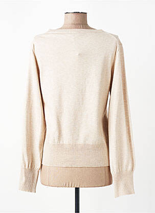 Pull coupe droite manches longues beige MORE & MORE femme