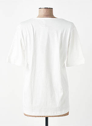 T-shirt sérigraphie floquée manches courtes blanc SUZA femme