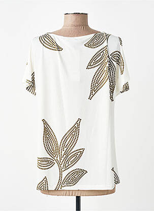 Top stretch manches courtes blanc SUZA femme