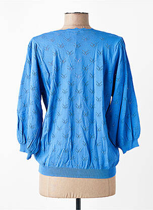 Gilet manches longues manches 3/4 bleu GARCIA femme