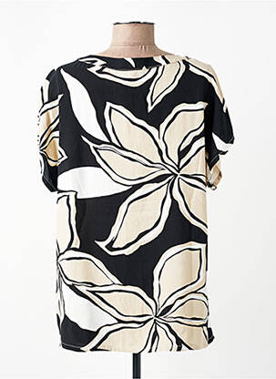 Top imprimé fantaisie manches courtes noir SUZA femme