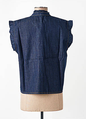 Chemisier manches courtes manches courtes bleu MORE & MORE femme
