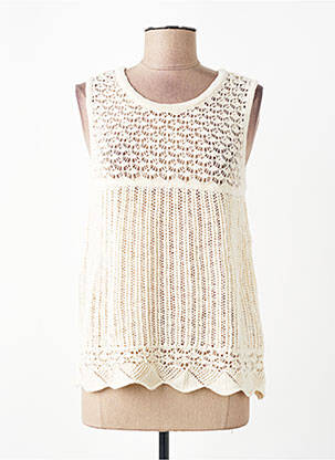 Top sans manche sans manche beige MORE & MORE femme