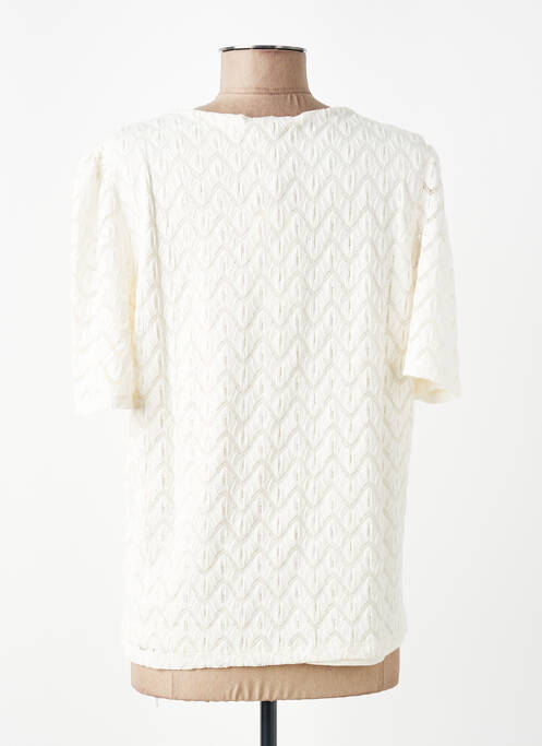 Top stretch manches courtes blanc GARCIA femme