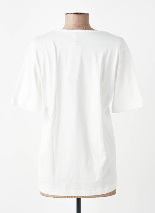 T-shirt sérigraphie floquée manches courtes blanc SUZA femme