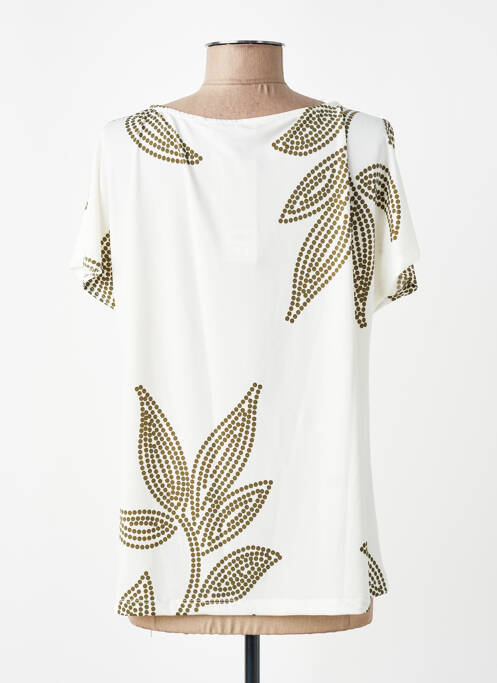 Top imprimé fantaisie manches courtes blanc SUZA femme