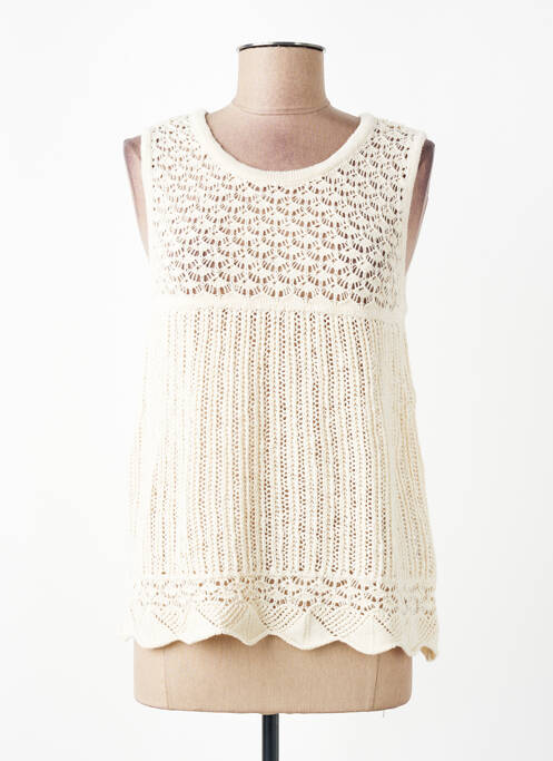 Top sans manche sans manche beige MORE & MORE femme