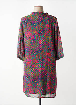 Robe courte manches 3/4 manches 3/4 rose LA FIANCÉE femme