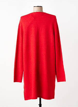 Gilet manches longues fermeture boutonnée sur le devant rouge SUZA femme