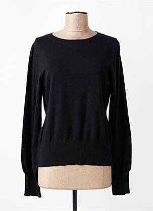 Pull coupe cintrée manches longues noir MORE & MORE femme