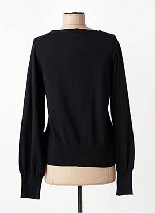 Pull coupe cintrée manches longues noir MORE & MORE femme