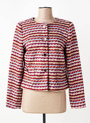 Veste casual col rond rouge MORE & MORE femme