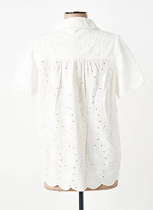 Chemisier coupe droite manches courtes blanc GARCIA femme